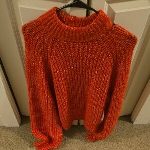 a.n.a Vibrant Red Cowl Neck Sweater
